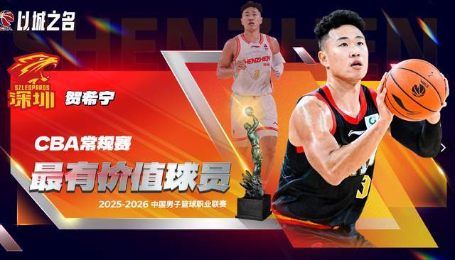 pg电子游戏app-毫无悬念！贺希宁加冕CBA常规赛MVP，场均狂砍20+5+4还要率队争冠